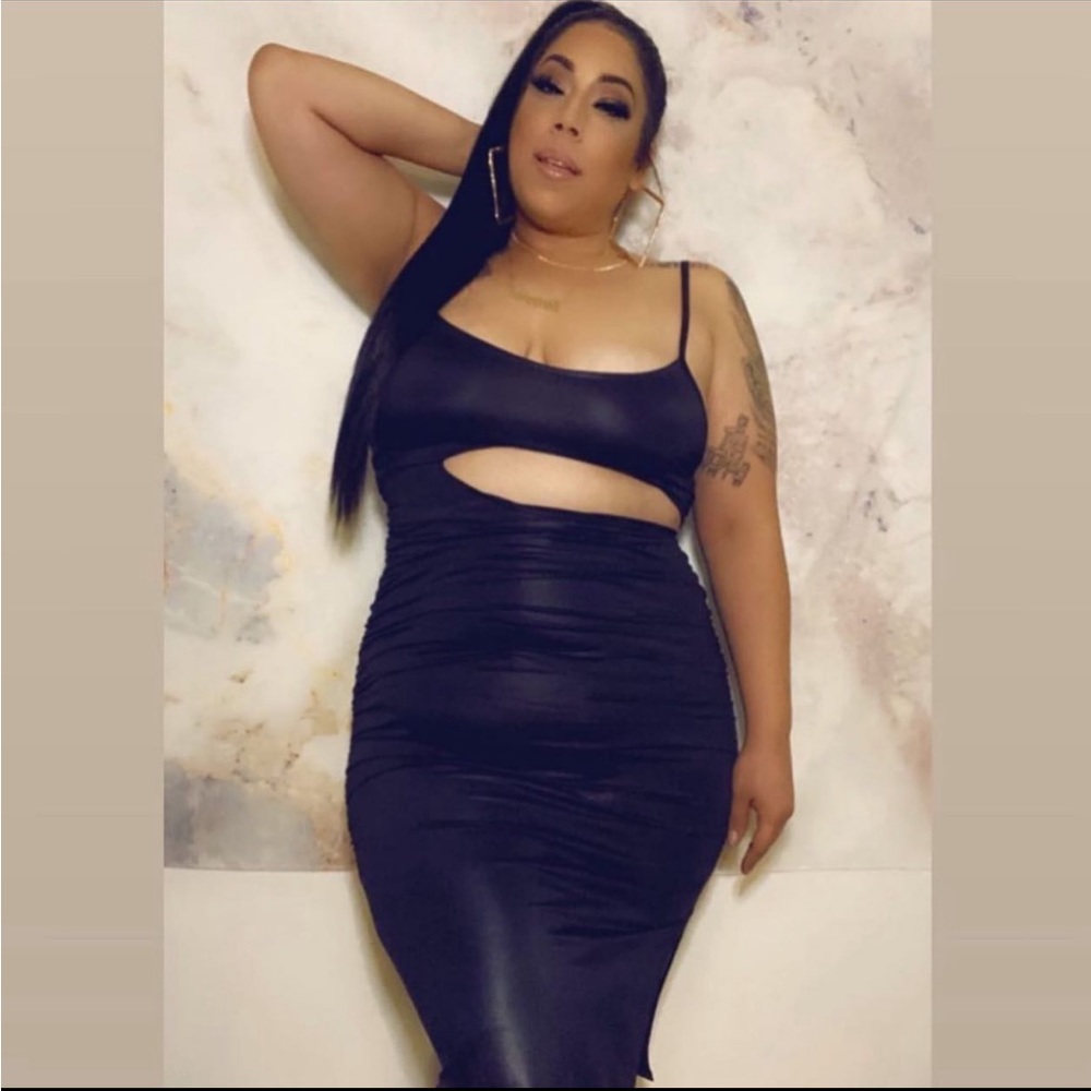Black sexy one piece dress
